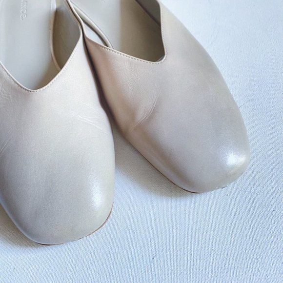 Vince Nude Beige Leather Slip on Slides 9.5 - Picture 5 of 10